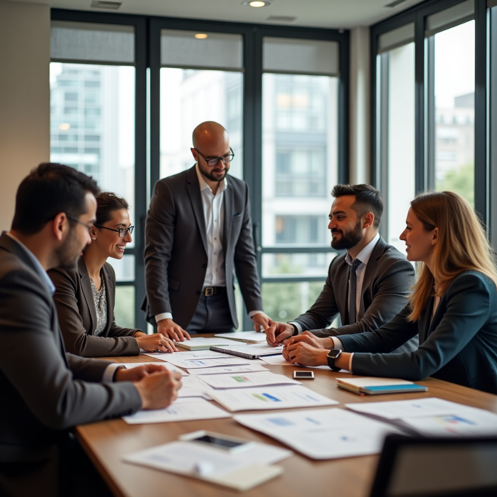 Equipo de ImpulsoEmprende durante una sesión de trabajo colaborativo